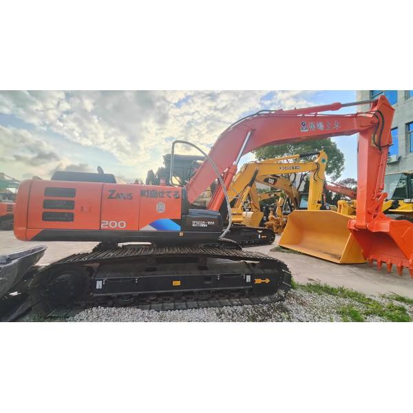 Хорошее состояние 19400KG Оранжевый Подержанный экскаватор Hitachi Zx200 с двигателем ISUZU AA-6BGIT