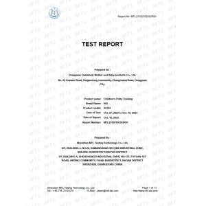 Dongguan Ouninbear Mother And Baby Products Co., Ltd Certifications