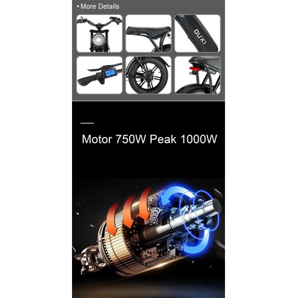 Электровелосипед с полной подвеской заднего узла с мотором с мощностью 48 В 1000 Вт и съемной батареей