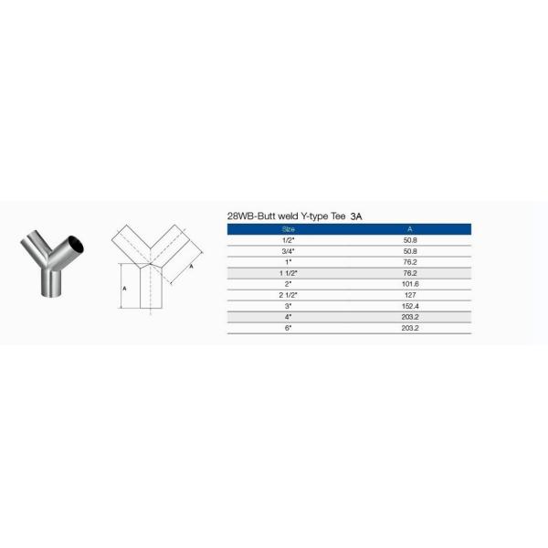 Метрические санитарные фитинги 316l Пищевые нержавеющая сталь трубные фитинги Y типа Tee трубные фитинги