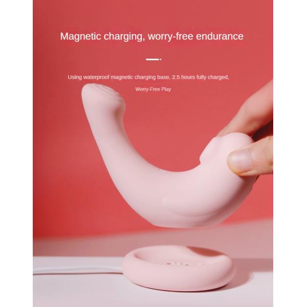 Juguetes para adultos impermeables portátiles vibrador eléctrico para mujer con succión en el punto G