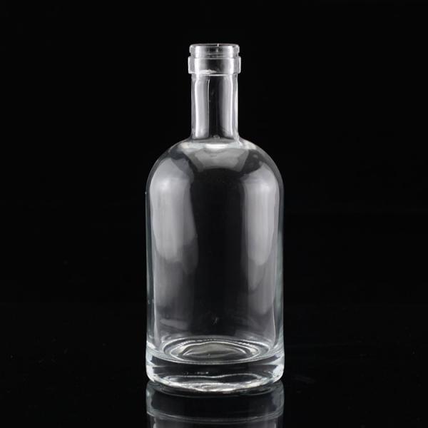 Industrial Vodka Clear Glass Bottle with Short Neck and Fat Body 500ml 750ml