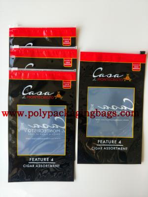 Saco Resealable do cigarro de charuto do zíper e da janela OPP do slider