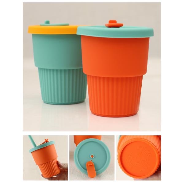 Чашка детей силикона горячего доказательства портативная для сока 300ml 350ml молока чая