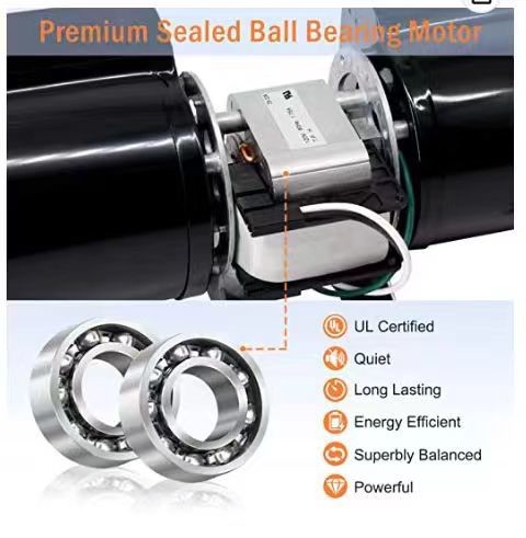 AC Shade Pole Air Indoor Fireplace Blower Motor Fan 4x4 Squirrel Cage Blower