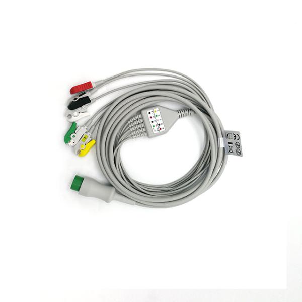 Medical Equipments ECG Cable 12 pin Connector for Clamp Electrode Monitor