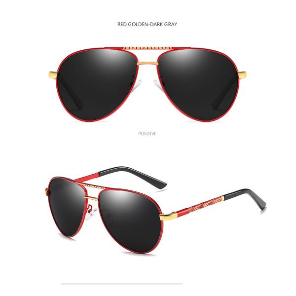 Alloys Pilot Polarized Lens Mens Luxury Sunglasses UV400 Driving Night Fishing Glasses