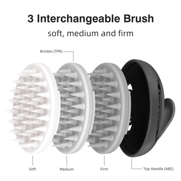 Pet Hair Wash Massager ABS+TPR Scalp Exfoliating Shampoo Brush