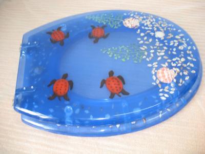 polyresin toilet seat cover,MDF ,color toilet,PP toilet seat,sea star,shell transparent,