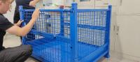 Collapsible Stackable Warehouse Stack Rack Wire Mesh Pallet Box 1000kg