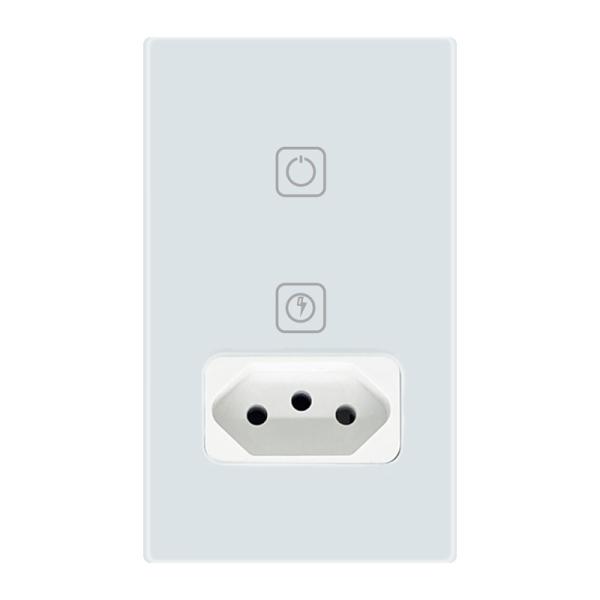 Fireproof Brazilian Power Socket ABS 1 Gang Wifi Switch Socket App Control 10A For Home