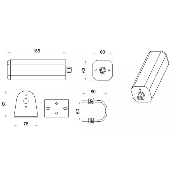 3.1GHz High Gain Ultra Wideband Antenna 12dBi 2G 3G 4G LTE LPDA
