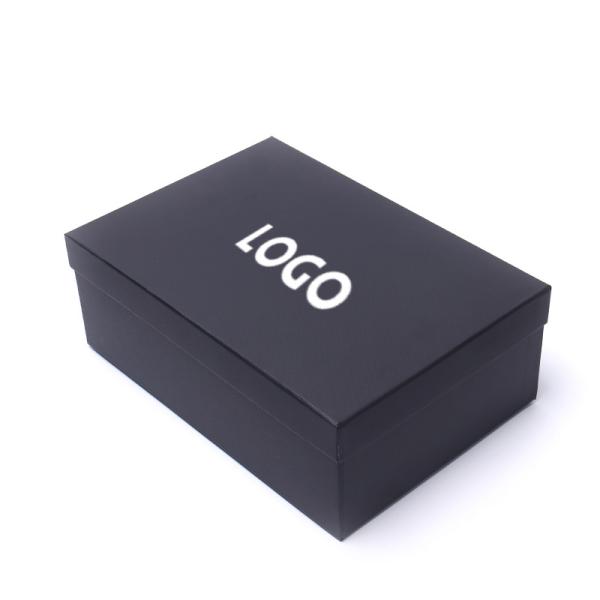 Цветная простая волнистая обувная коробка с жесткой установкой с обработкой печати логотипа