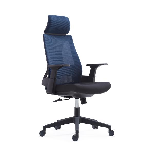 Modern High Back Ergonomic Manager Swivel Office Chair With Height Adjustable Headrest