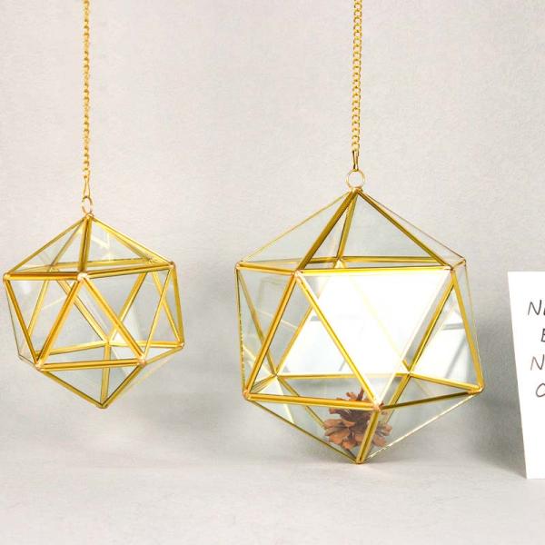 Hanging Europe spherical circle glass artifact garden Moss immortal flower dried succulent glass ecological flask