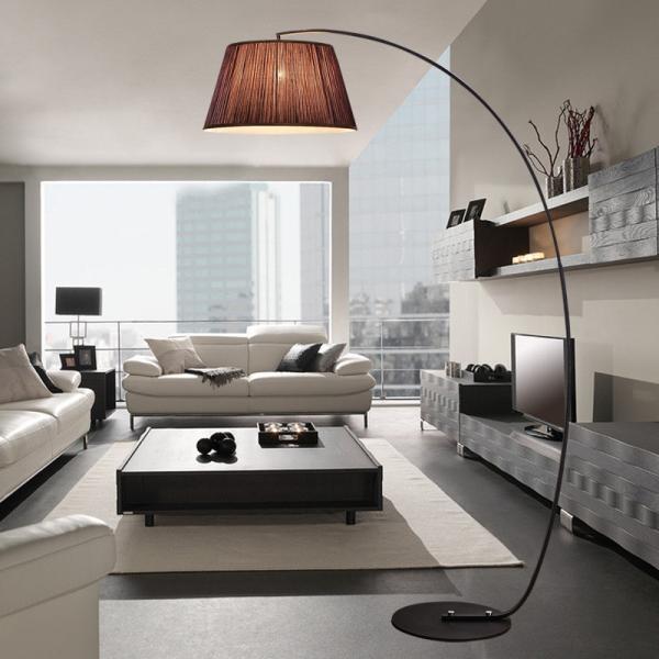 Vertical Arc Led Floor Lamps American Country Cloth Cover Living Room Decoration floor light（WH-MFL-17)