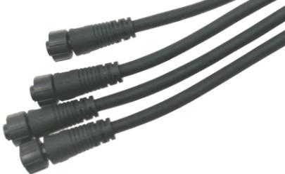 Customized 4 In 1 Waterproof Connector Cable Round Shape For Motor Kit