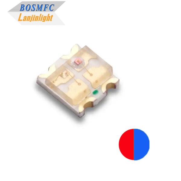 Bi color 0603 SMD led red & blue, Multifunctional 1615 Dual colors Chip LED