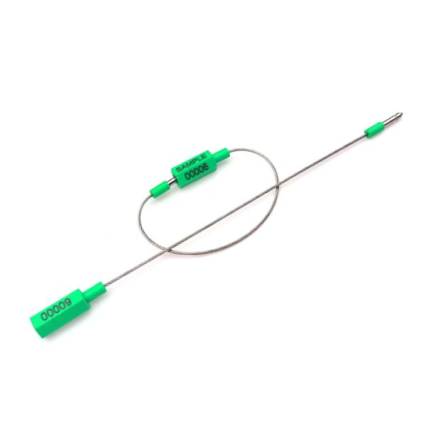 Customs Fixed Length Hexagonal Security Wire Seal with 26*7 mm Markable Area and 2.8 KN Tensile Strength Galvanized Steel Wire