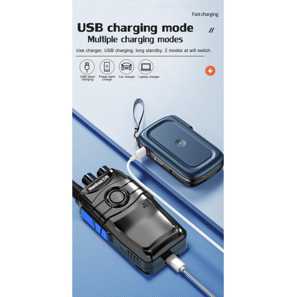 Professional Walkie Talkie Dual Band Earpiece Headset with PTT Mic Output Power 3W