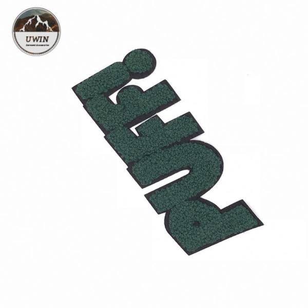 Cute Letter PUFF Embroidered Sports Patches Decorate Sew On Style For Garment Accessories