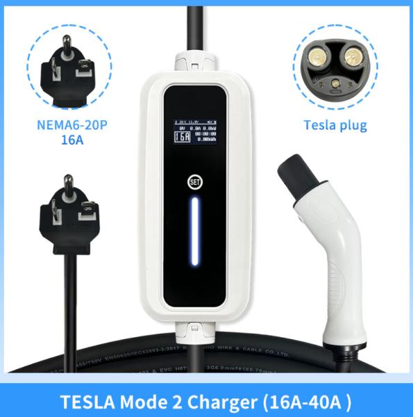Level 2 Ev Charger Ac Station 3.5kw 7kw 10kw 16A 32A 40A Home Charger Station For Tesla