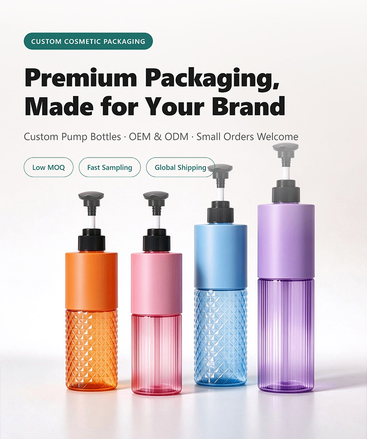350ml & 550ml Refillable Shampoo Bottle PET Pump Bottle with 31mm Wide Neck and Detachable Pump