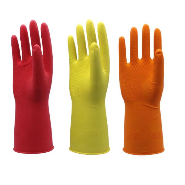 Ménage naturel de Flocklined d'immersion de latex nettoyant jaune-orange rouge