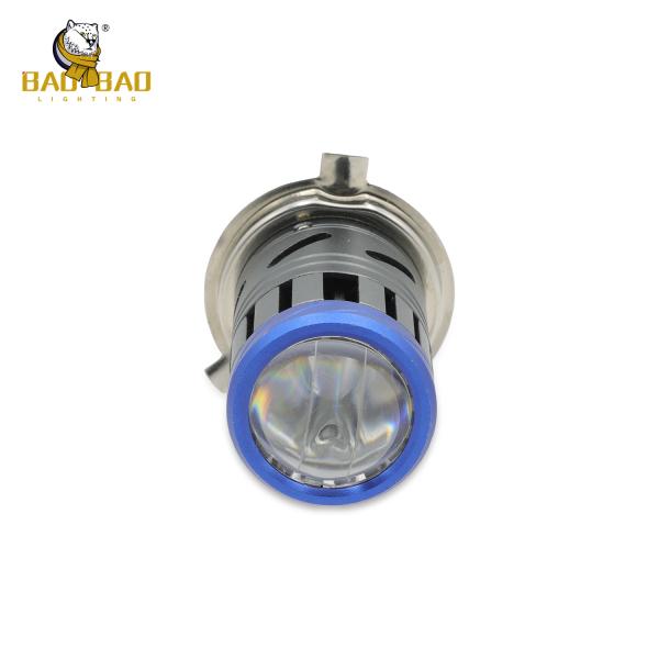 H4 Metal Lens Bike Headlight Lamp White Yellow 80V LED Light