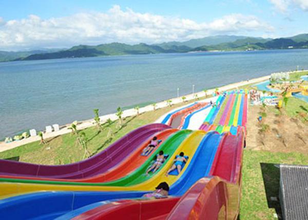 Amusement Park Big Water Slides Custom Size With Water Pump Accessories