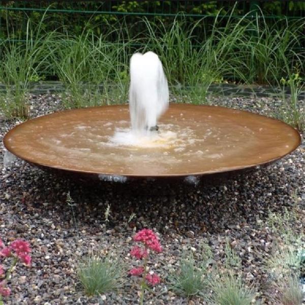 bacia de aço da água de Corten da decoração de 120cm grande para a característica da água do jardim