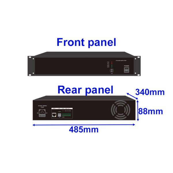 Amplificateur IP MP3 400W 650W Bluetooth Connecté avec Haut-parleur