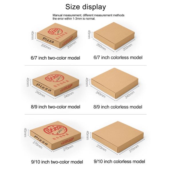 Printed Carton Corrugated Pizza Takeaway Box Container Packaging