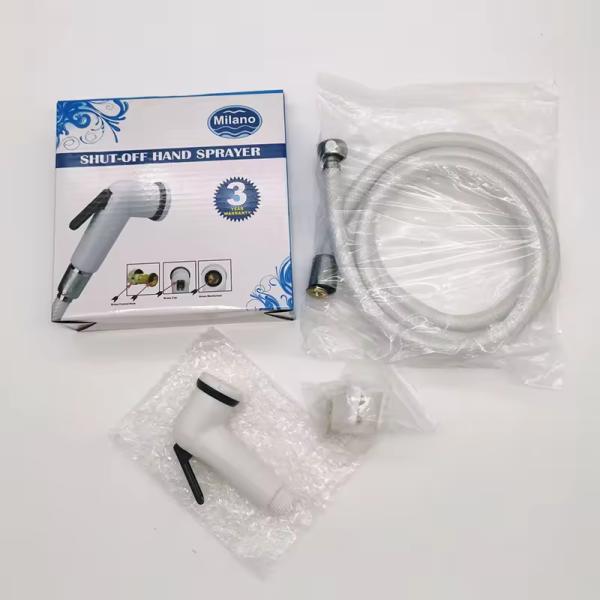 Effortlessly Keep Your Body Clean with White ABS Bidet Spray and Self-cleaning Nozzle