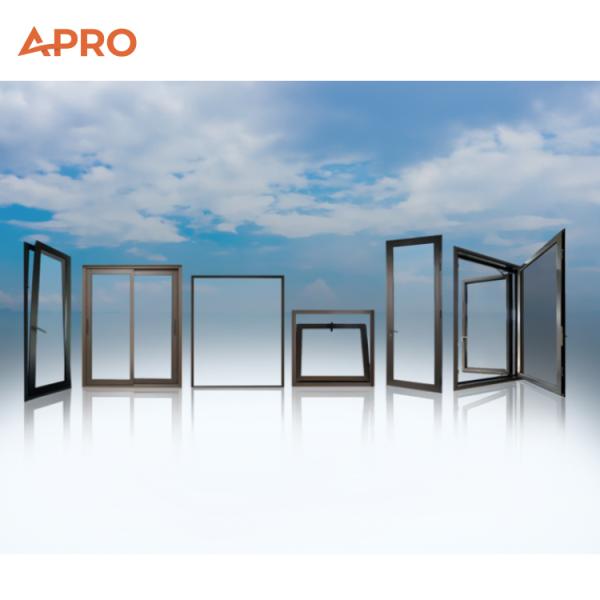 Double Layered Energy Saving Glass Aluminum Sliding Door And Window