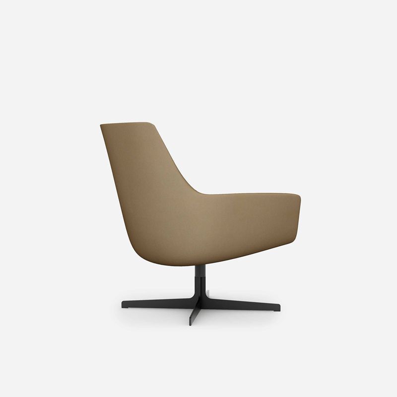 Integrated Leather Swivel Lounge Chair OEM Office Leather Armchair