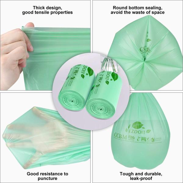 Biodegradable Plastic Pet Trash Bag, PBAT Compostable Bag in rolls, Compostable t-shirt bag, degradable bag manufacturer
