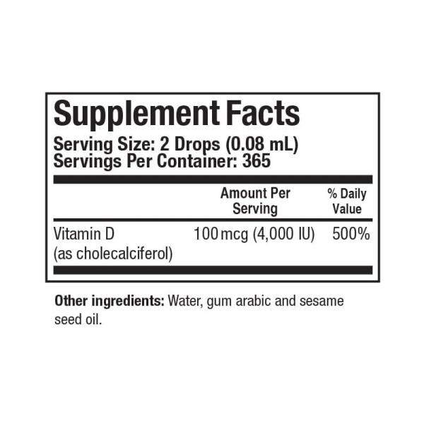 Bio-D-Mulsion Forte Emulsified Vitamin D3 Dietary Supplement