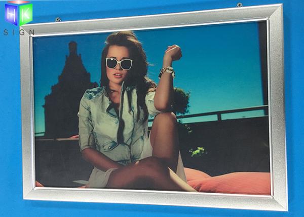 Thin Snap Frame Led Light Box Display With Photo Frame For Sign , Customized Shape