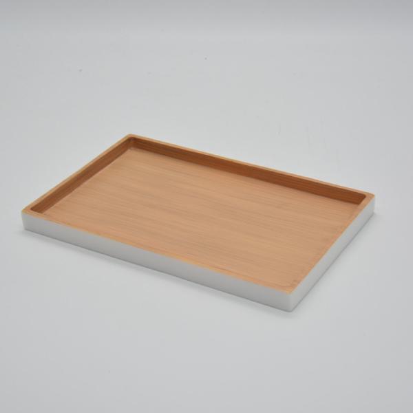 wooden white resin round soap dish for 5-star hotel bathroom accessories