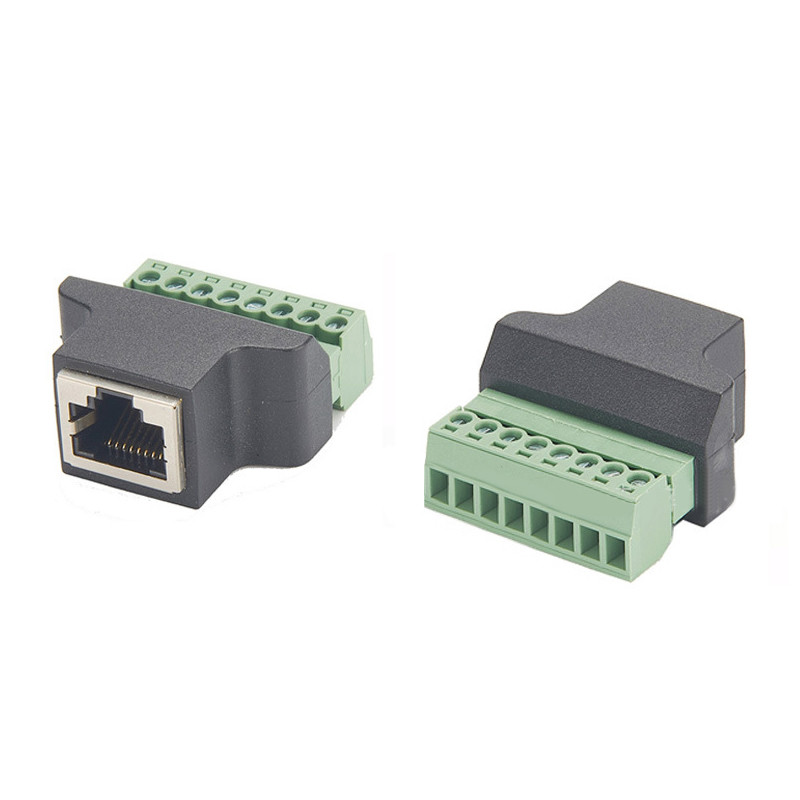 RJ45 серийный порт на 8 пинный винтовой терминал, RJ45 8p8c на 8 пинный винтовой терминал