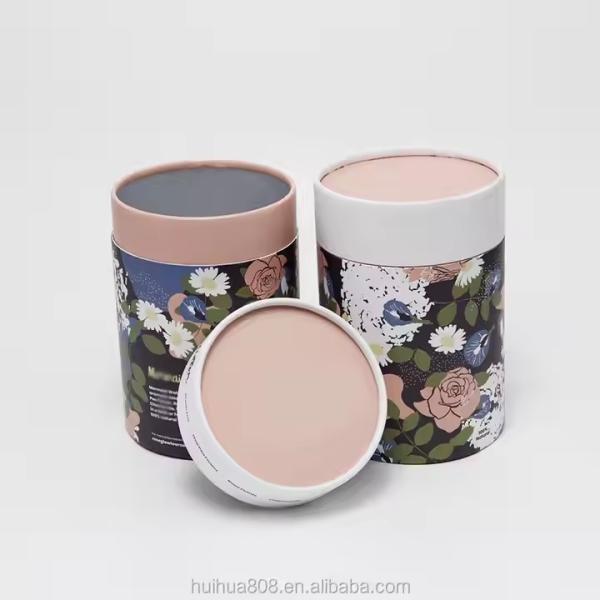 Food Grade Recyclable Kraft Paper Tube New Style Wine Cylinder Packaging for Cosmetic Craft Paper Cardboard Material Embossed