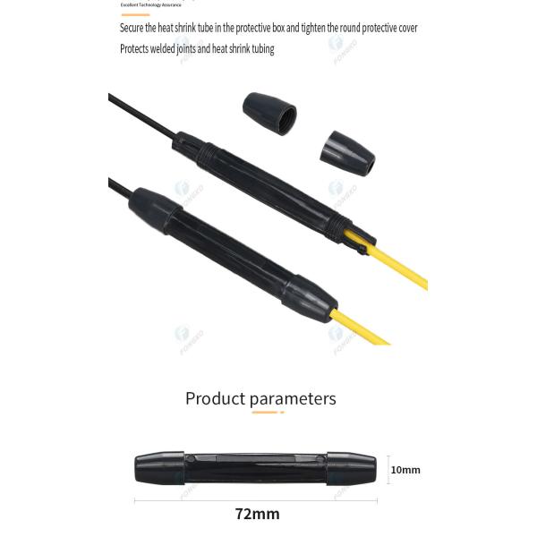 Black PP Heat Shrink Sleeve Protection Box For 45-60mm Tubing