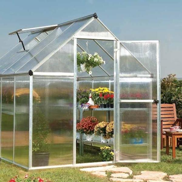Commercial Backyard Garden Polycarbonate Sheeting Greenhouse Auto Controlled