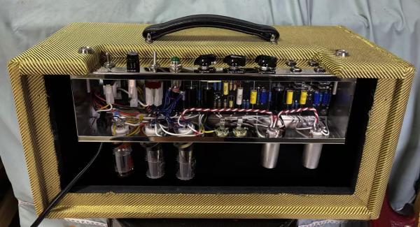 Tweedle Dee Tweedle Dee Deluxe (5E3 with Dumble Mods) Lacquered Tweed, Grand Amp Head, 5AR4*1, 6V6*2, ECC83*2 Tubes