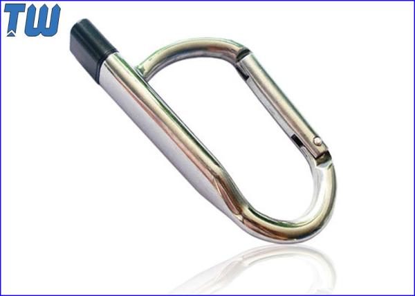 Outdoor Safety 32GB USB Flash Disk Durable Metal Carabiner with Cap