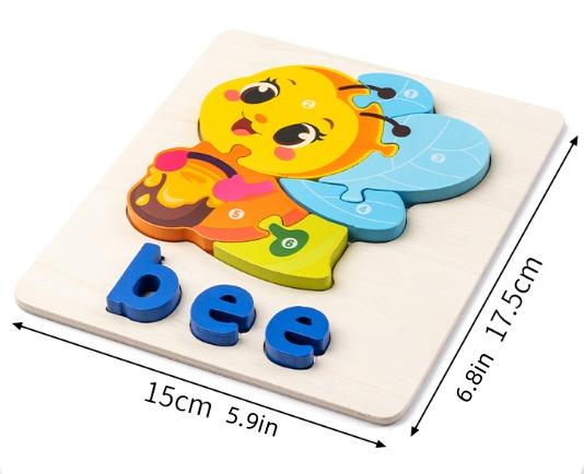 2025 Early Educational 3d Animal Traffic Jigsaw Game Children Cognitive Wooden Matching Puzzles Board Toys for Kids Boys Girls