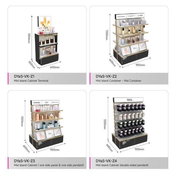 Les Classiques Black Series Cosmetic Display Case - Black & Gold