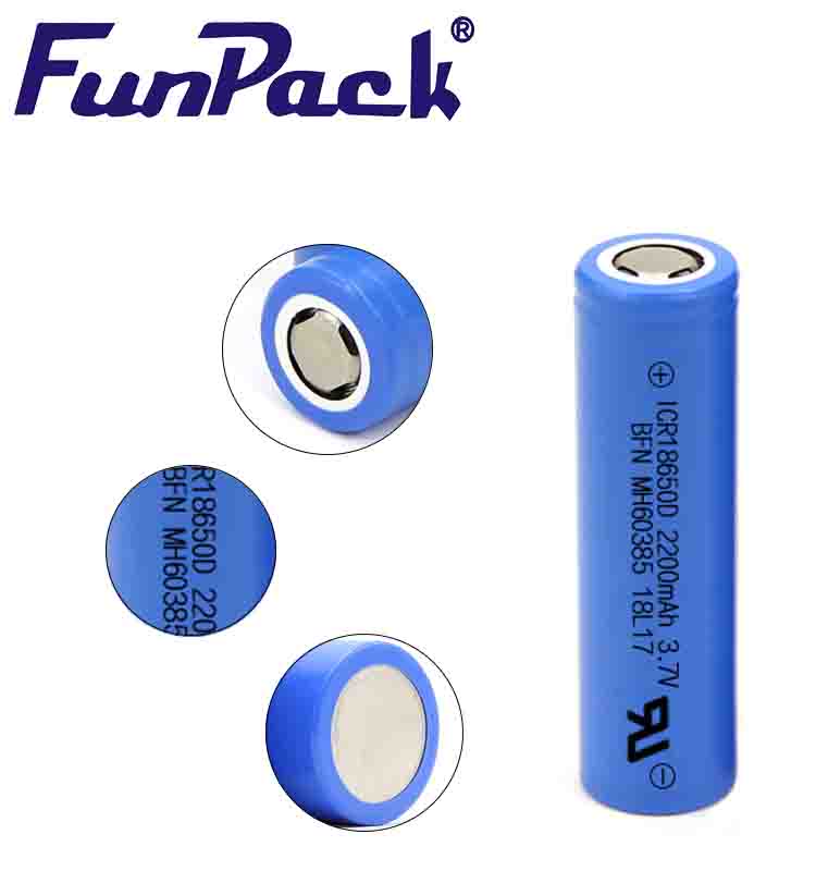 500 гальванических элементов 3.7V 18650C 2200mAh иона лития жизни циклов