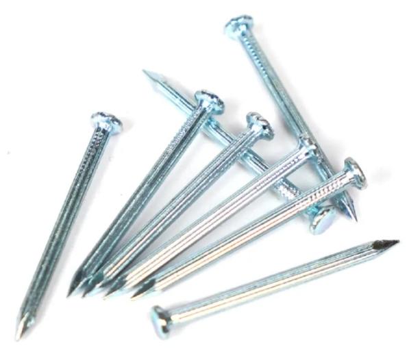 Aço Prateado Branco Cravos de Cimento Direitos 45#/55# Aço de Carbono